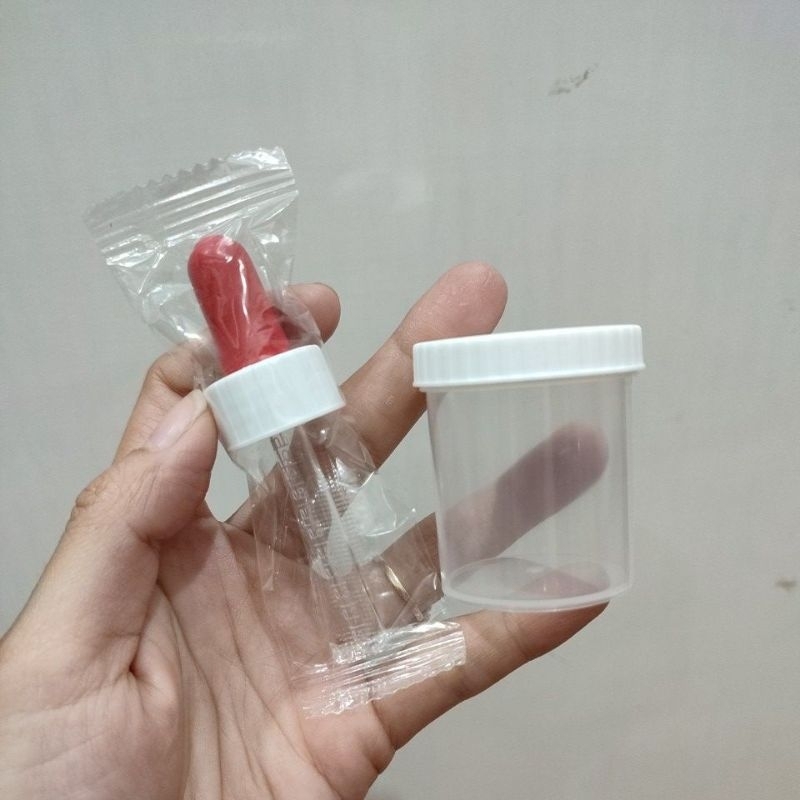 Pipet Drop 1ml tetes Obat dan Pot Urine 50cc