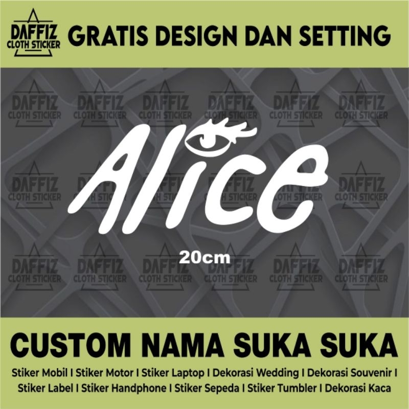 

STICKER CUTTING ALICE | STICKER CUTTING CUSTOM