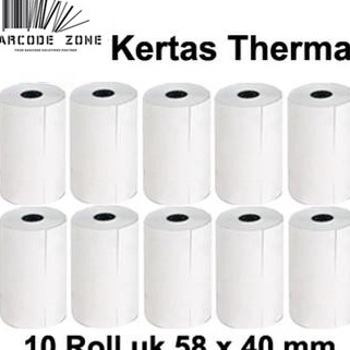 

Garansi Uang Kembali Kertas Struk Thermal Paper POS Mobile Printer EDC VSC 58x4mm 13