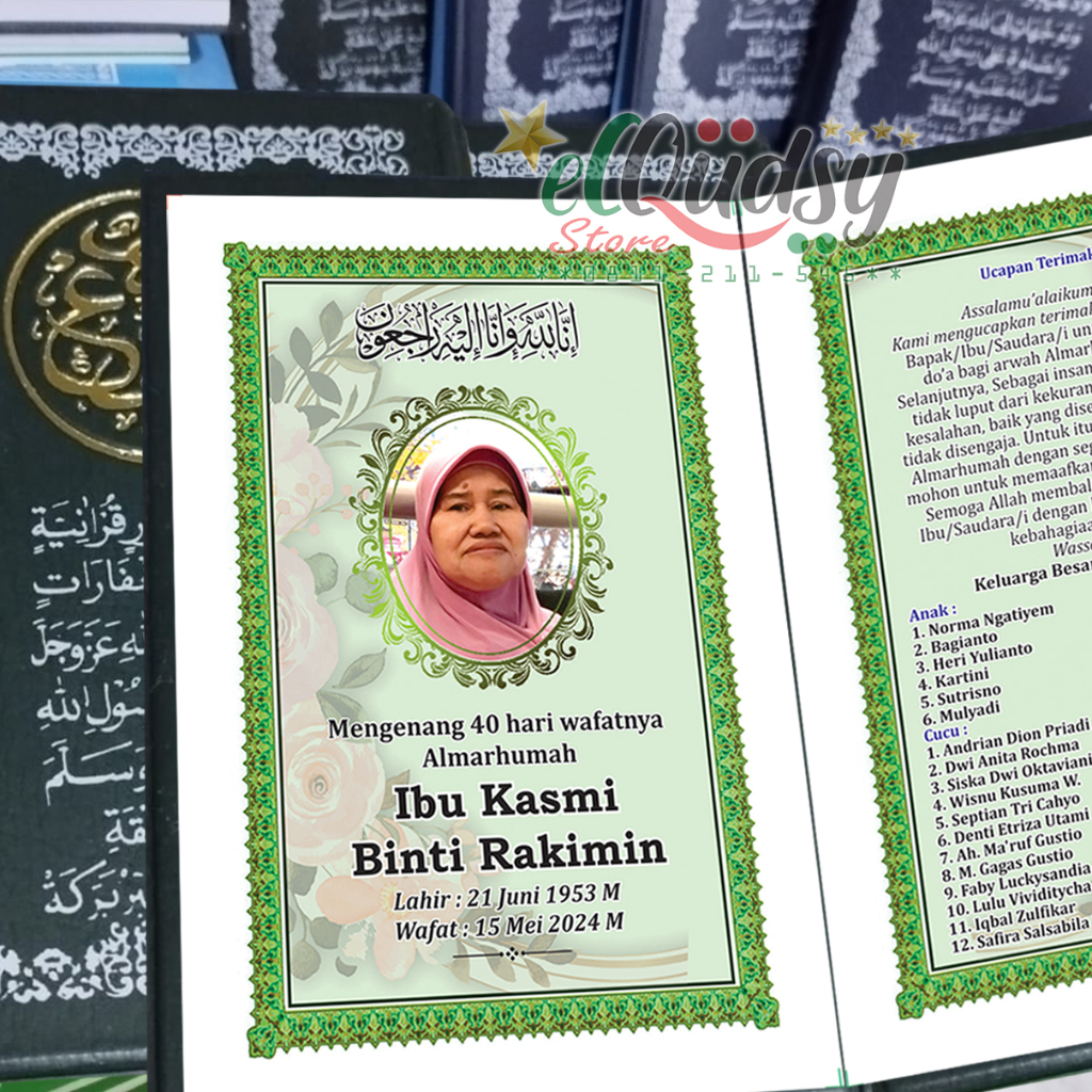 Majmuk Syarif Lengkap (A5) Kumpulan Doa-do'a harian lengkap Buku Yasin Tahlil Bisa Majmuk Custom Wak