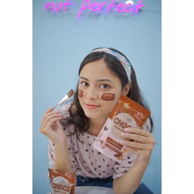 ( SS SKIN ) Masker organik Choco BPOM 65gr Oh My Skin Masker Wajah Oh My Skin Masker Perawatan Wajah