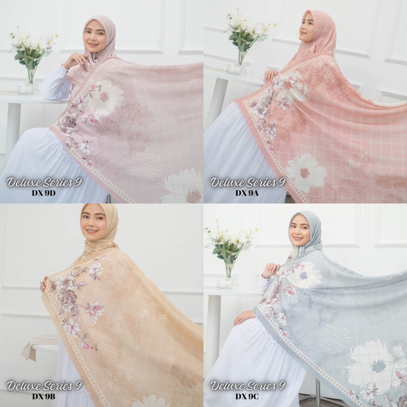 Scraf Deluxe hijab Segi Empat by Hiyaku
