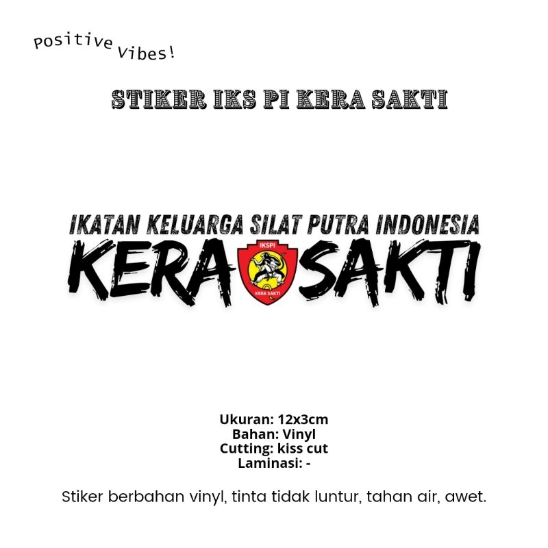 

STIKER IKS PI KERA SAKTI - STR-7 (vinyl kiss cut 3cm x 12cm)