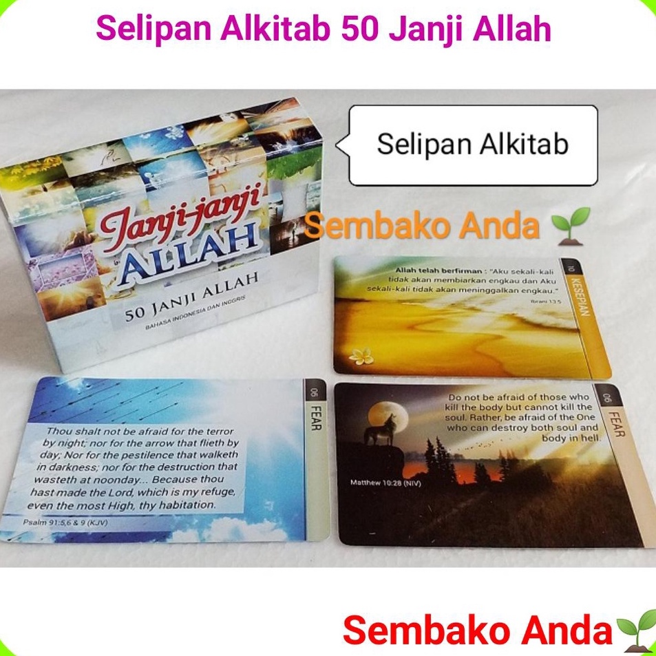 

Lebih Bermanfaat A Kartu Ayat Hafalan Alkitab 2 Dua bahasa Inggris Indonesia 5 JanjiJanji Allah Selipan buku ayat Alkitab Bookmarks Pembatas buku