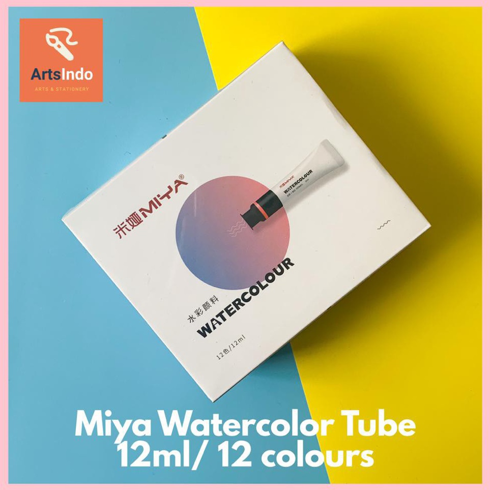

Miya Watercolor Paint Cat Air Tube Set 12 Colors x 12ml KODE T1B9