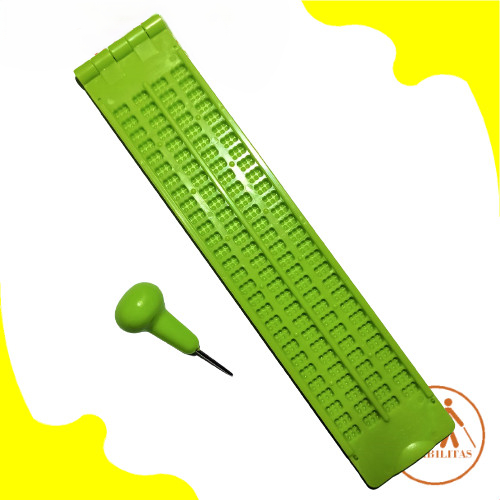 

RIGLET REGLET BRAILLE SIZE KECIL | REGLET | ALAT TULIS TUNANETRA | 4 BARIS | STYLUS