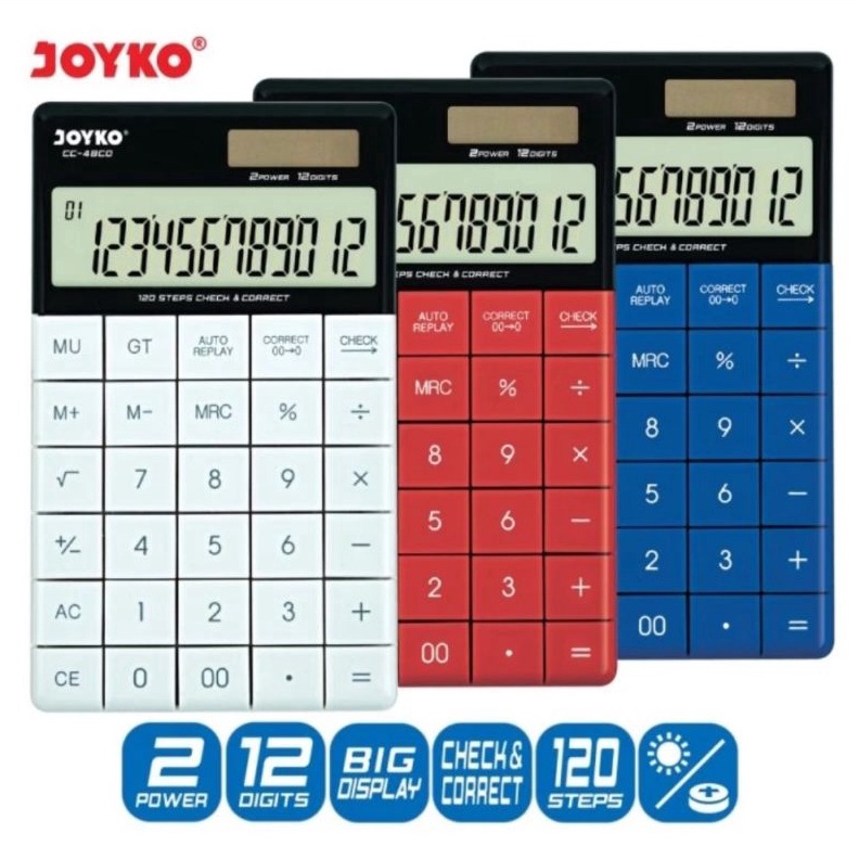 

PRODUCT TERPOPULER Kalkulator JOYKO CC 48CO Calculator Check Correct 12 Digit Bisa Cek Ulang