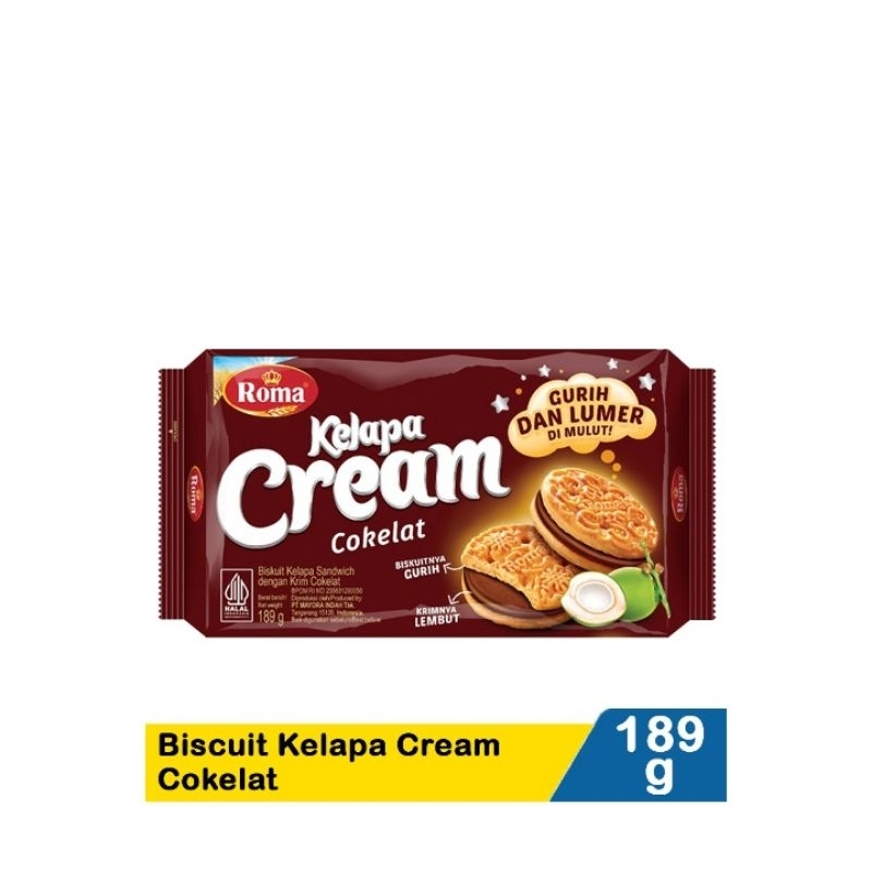 

Roma Biscuit Kelapa Cream Cokelat 189G