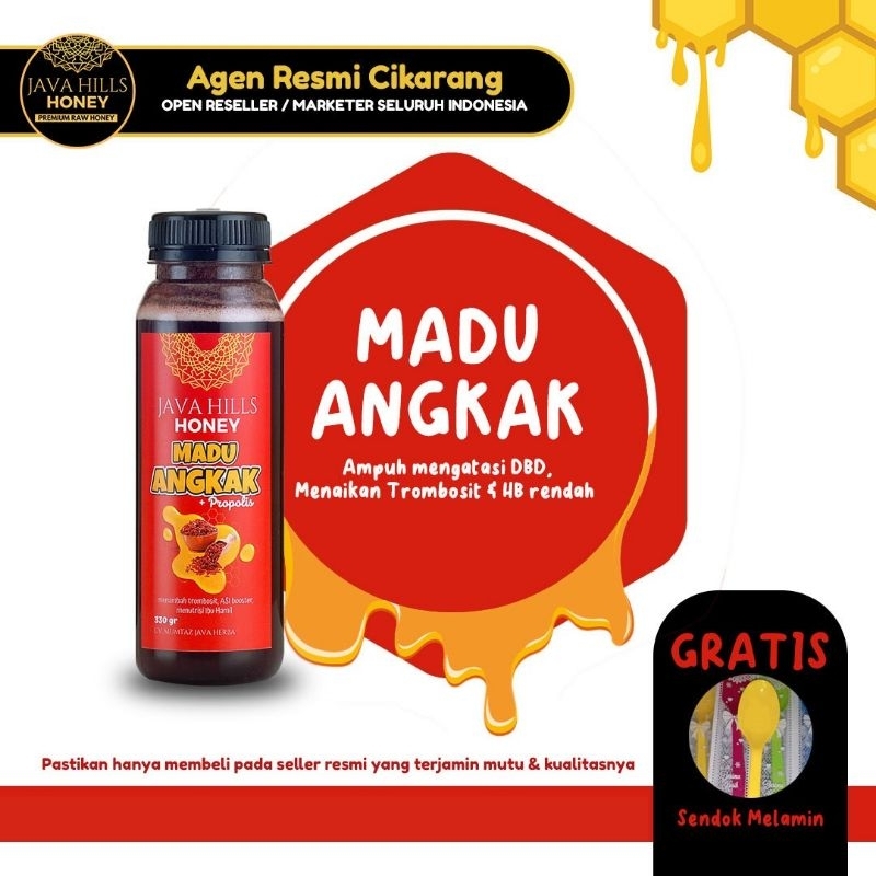 

JAVA HILLS HONEY MADU ANGKAK PLUS PROPOLIS HERBAL ASLI MURNI 100% ORIGINAL PREMIUM MENGOBATI DBD DAN TYPUS 320 GRAM BISA COD BAYAR DITEMPAT