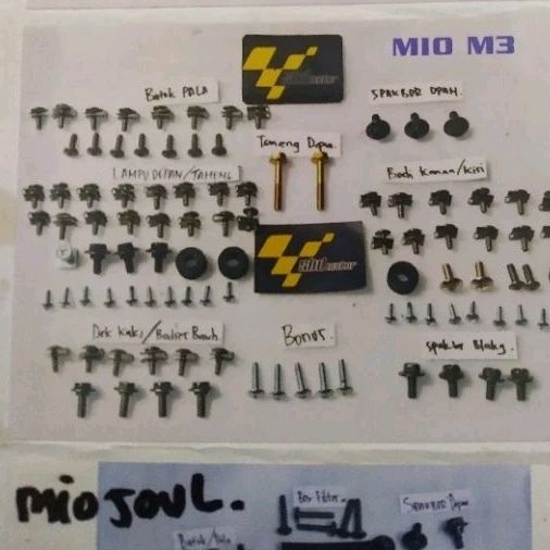 Baut fullset body Yamaha MIO M3 - Baut lengkap Mio M3
