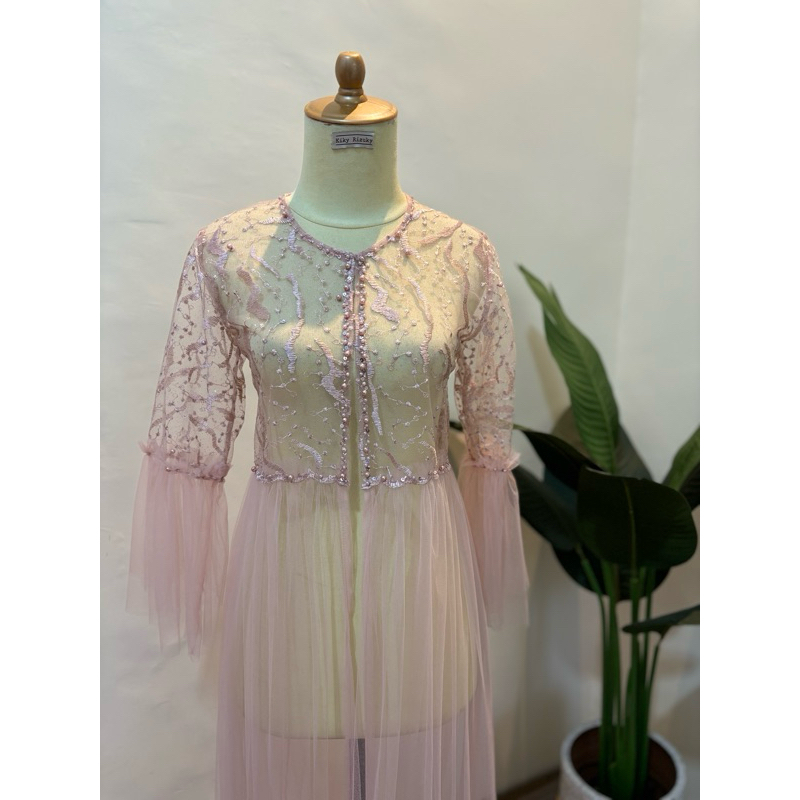 Outer Aisyah Brokat/ Tile Bordir Panjang (outer only)