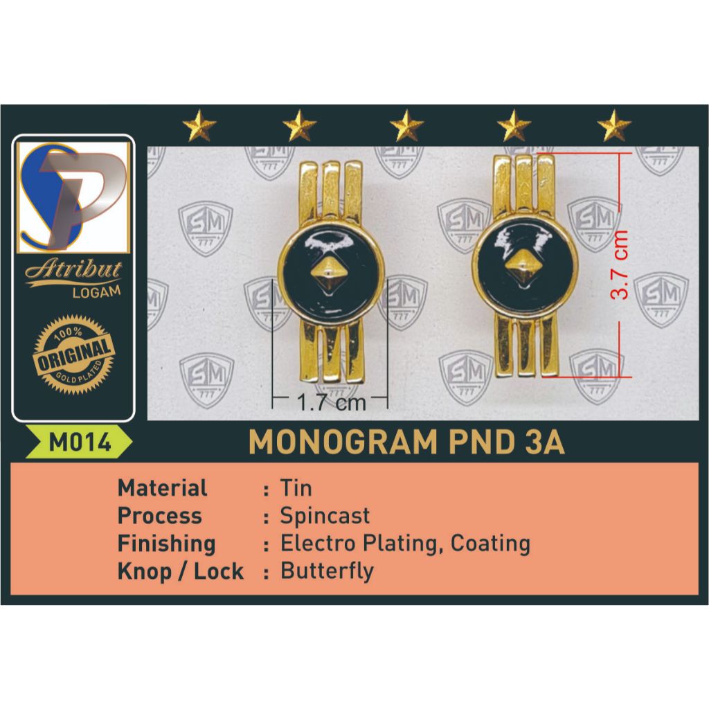 MONOGRAM PNS POLRI 3A-3D. PIN WING BREVET PNS POLRI