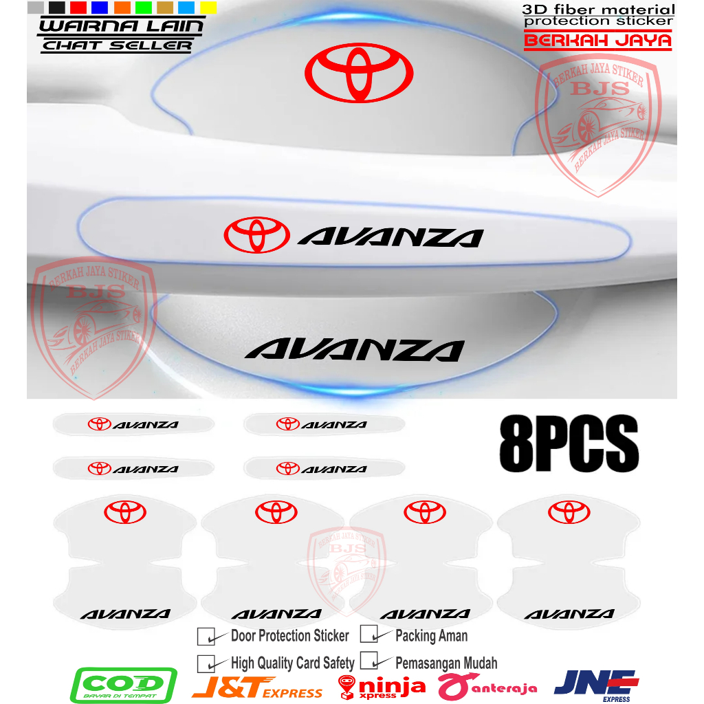 Stiker Transparan Pelindung Handle Pintu Mobil Avanza Handle Pintu Bening Pelindung Mobil Toyota