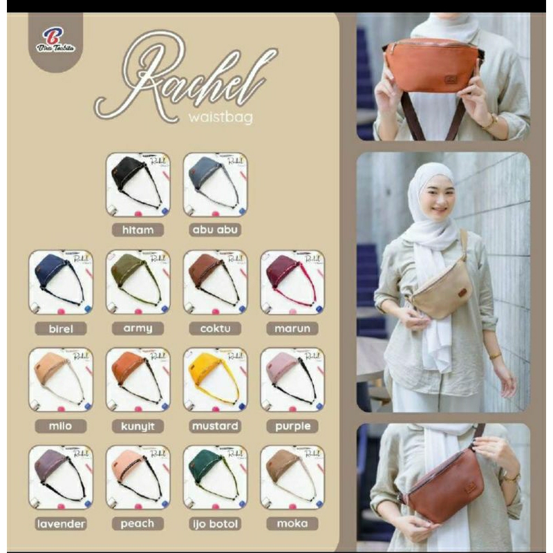 Biru Tsabita BTS Rachel Waistbag Tas Punggung Bahu Pinggang Wanita Pria Unisex