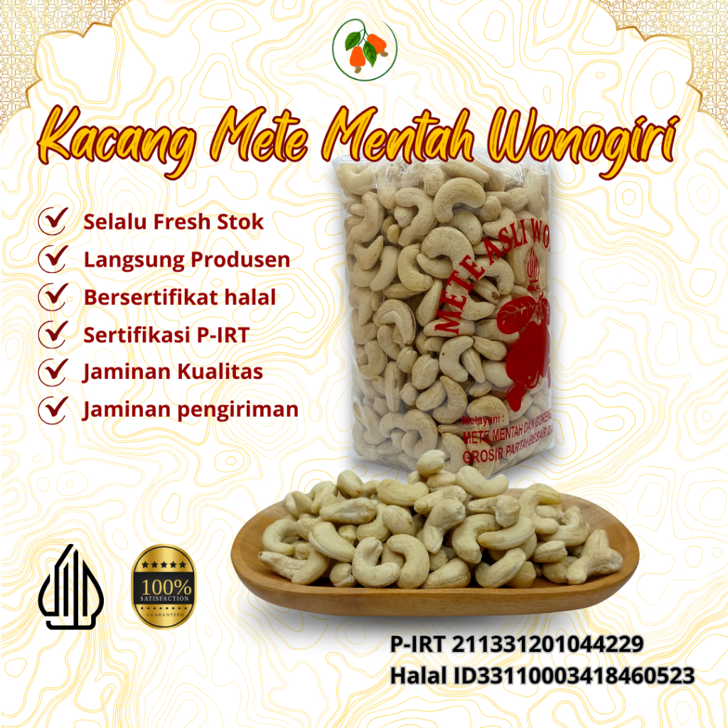 

Kacang Mete Wonogiri Mentah 1 Kg