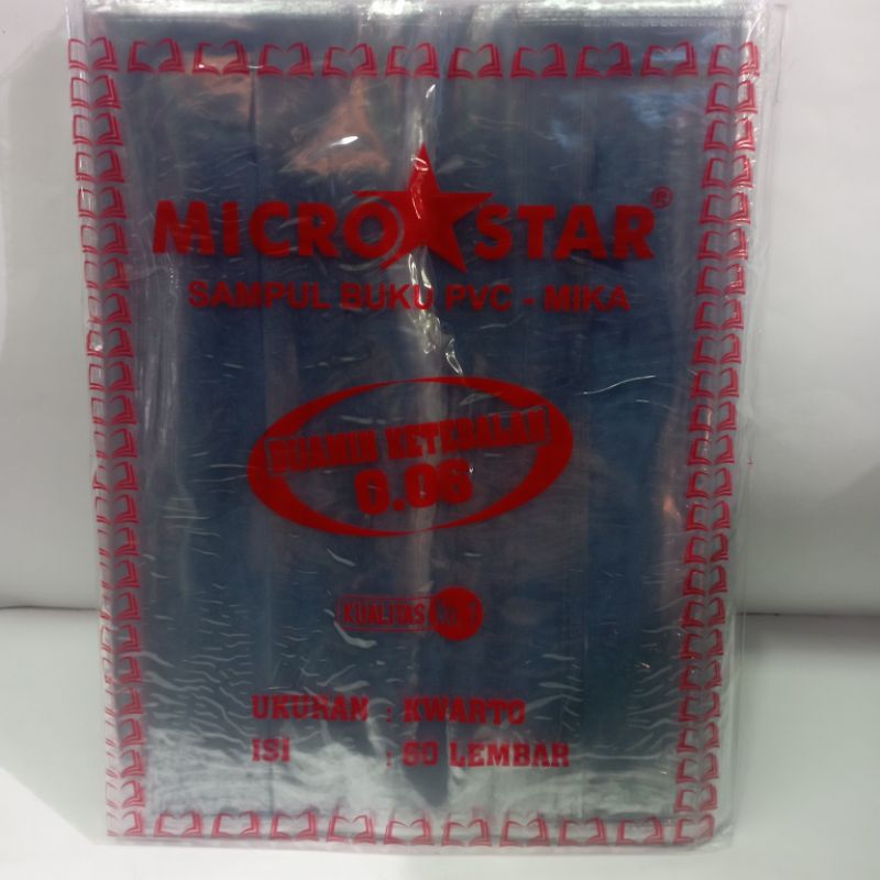 

(PER-PACK) SAMPUL MIKA PLASTIK MICROSTAR KWARTO 60 lembar / pack