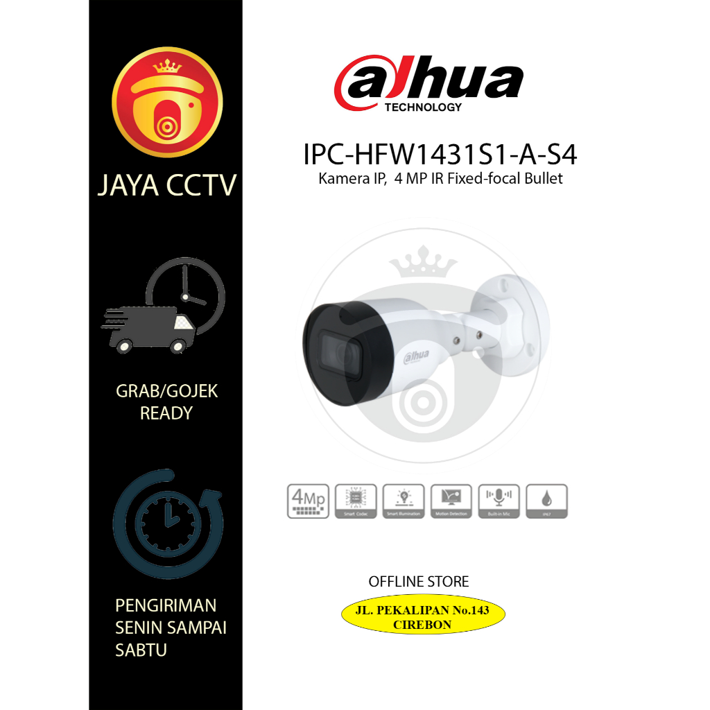 KAMERA DAHUA IPC-HFW1431S1-A-S4