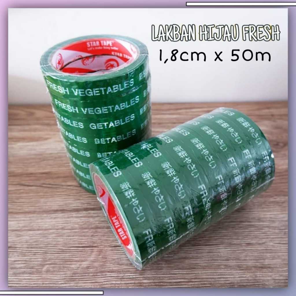 Lakban Hijau Fresh Sayur 1.8cmx50m