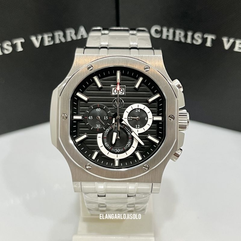 JAM TANGAN PRIA CHRIST VERRA CV 12202G-11 BLK ORIGINAL