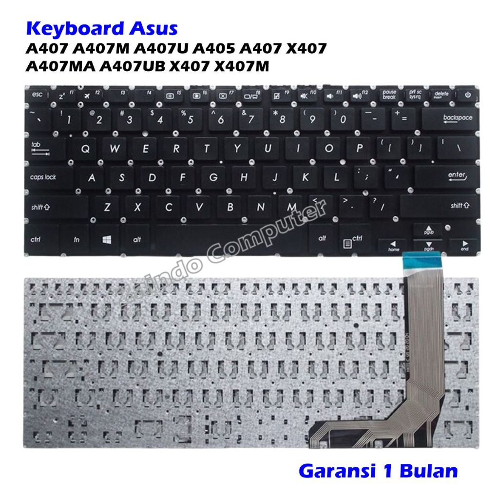 KEYBOARD  ASUS  A407 A407M A407U A405 A407 X407 A407MA A407UB X407 X407M - KEYBOARD LAPTOP ASUS A407