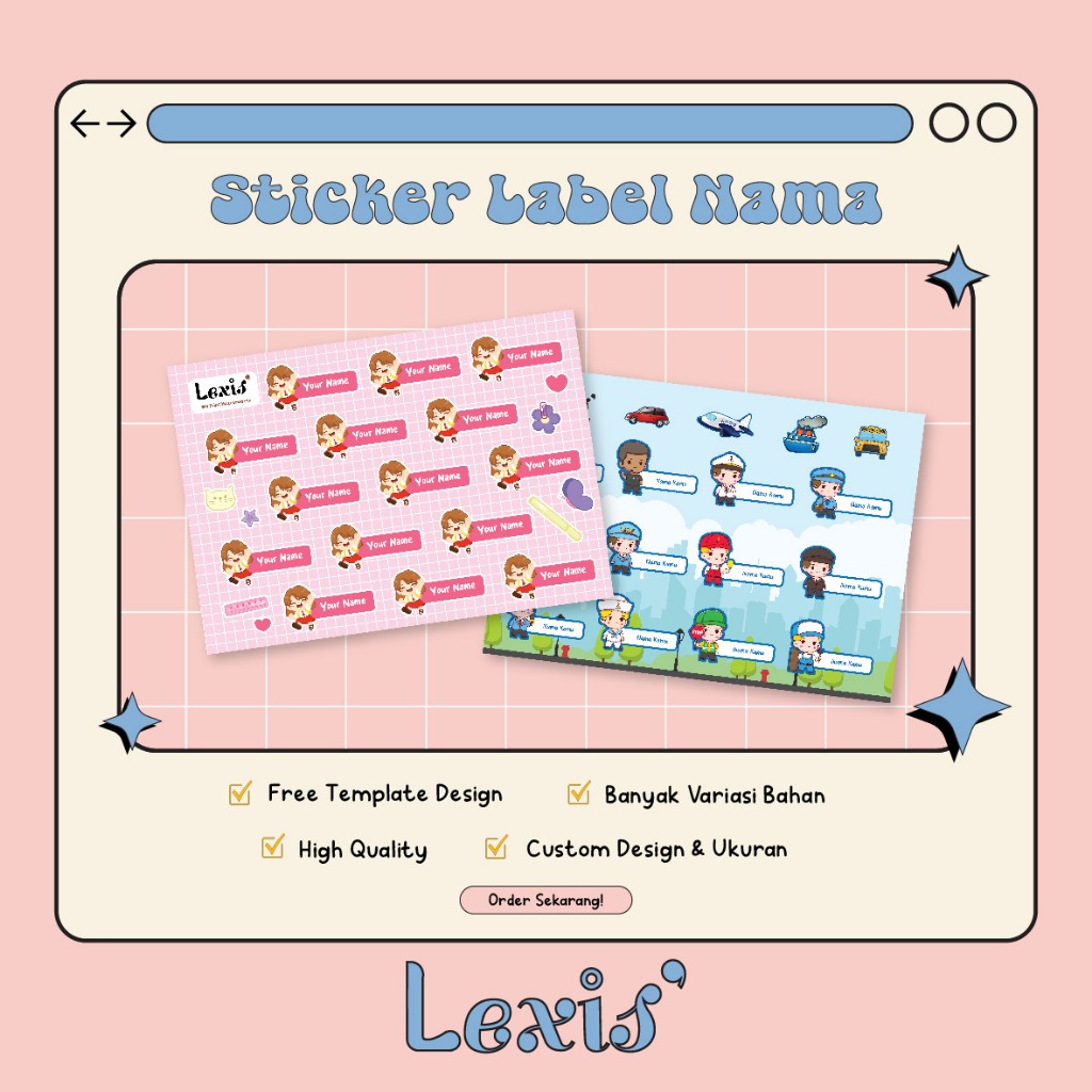 

STIKER LABEL NAMA A5 | STICKER NAMA ESTETIK | STIKER UNIK | STIKER LUCU | STICKER LABEL NAMA ANAK | STIKER AESTHETIC