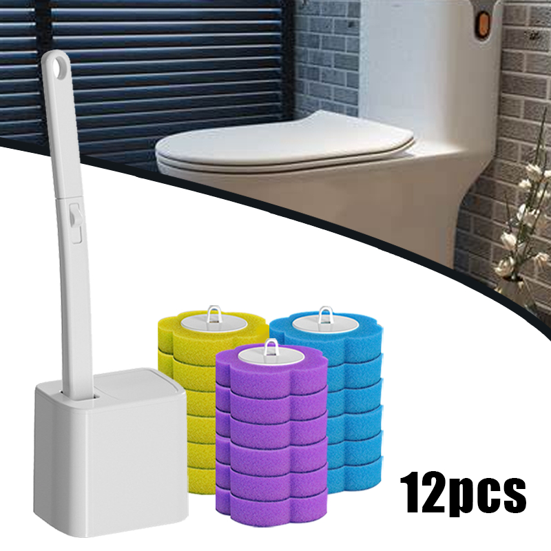 Sikat Toilet Sponge Pembersih Toilet Toilet Brush Set With Holder Cleaning Refill Head Disposable To