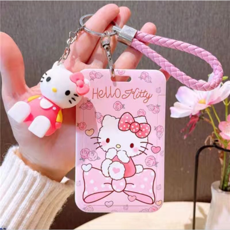 

HELLO KITTY ID CARD HOLDER CARTOON SANRIO Gantungan Kunci Pelindung Kartu Motif Seri Kartun