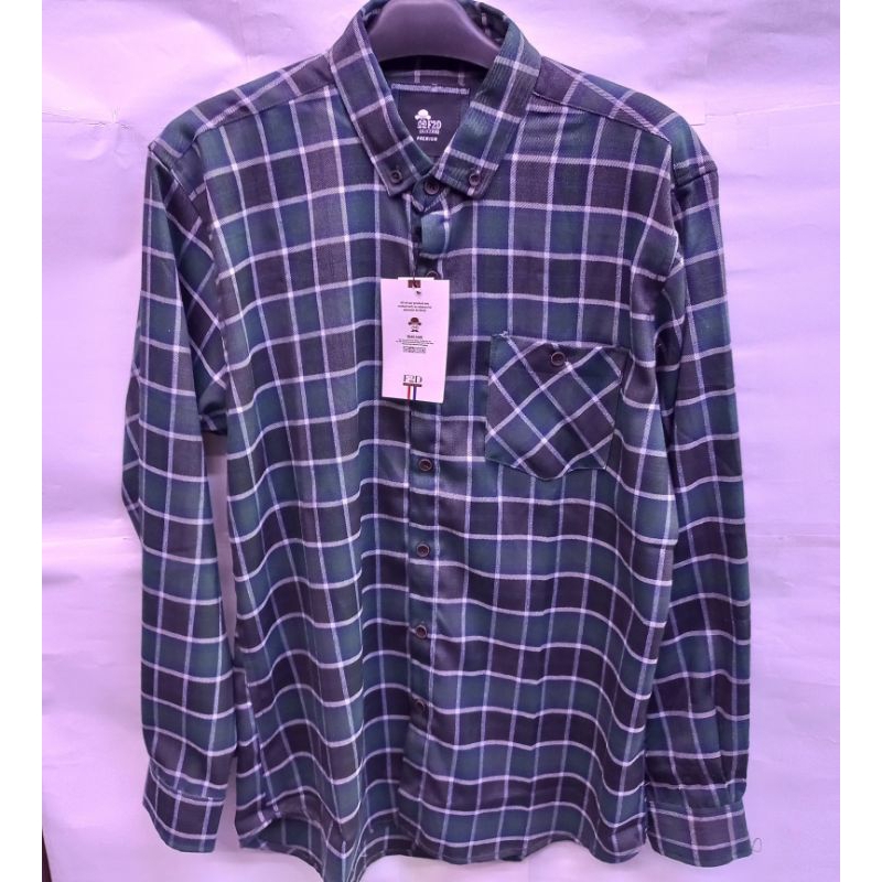 Kemeja Flannel Cowok Lengan Panjang Premium Brill Eighty Eight,dan F2D.ZIZE: M.L.XL