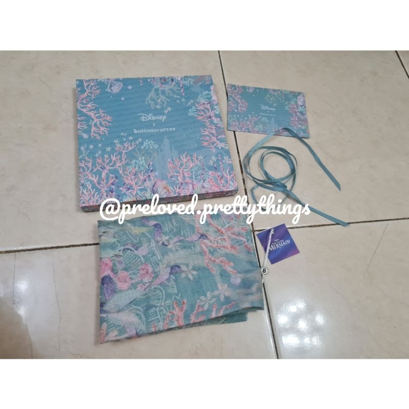 Preloved Buttonscarves Little Mermaid Teal