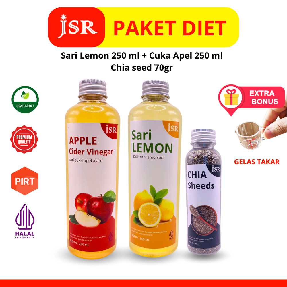 

BUNDLING DIET 4/PAKET DIET HEMAT/CUKA APEL/SARI LEMON/CHIA SEEDS