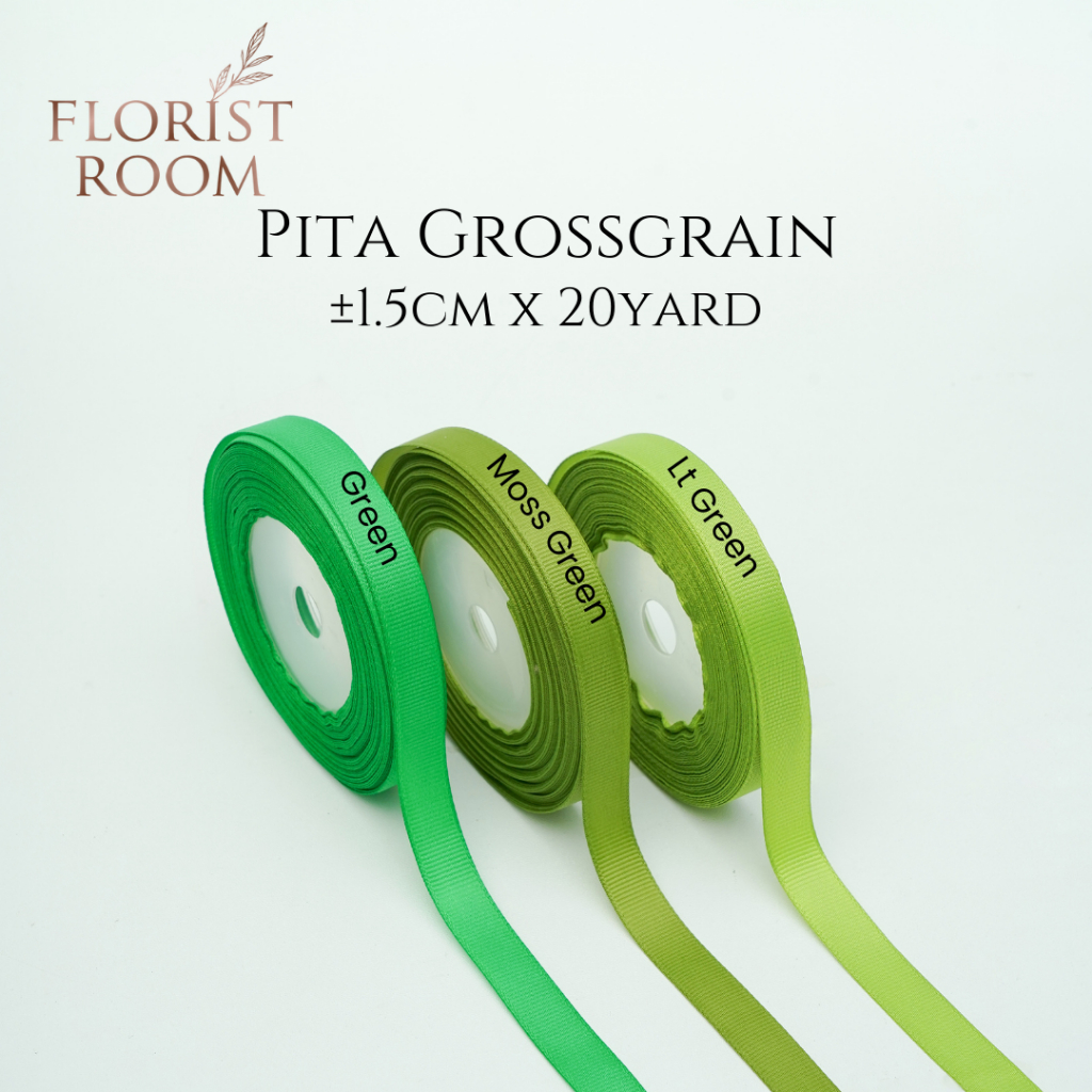 

Pita Grossgrain ±1.5cm x 20Yard - Pita Polos - Ribbon - Kado - Hadiah