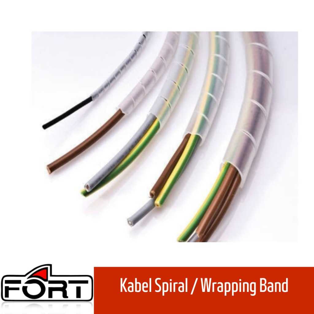 Kabel spiral/spiral wrapping band pelindung kabel
