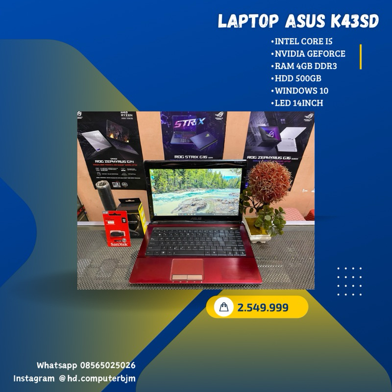 Laptop Asus K43SD Intel Core i5 Nvidia Geforce