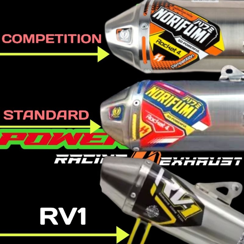 Knalpot Norifumi standart Rv1 Norifumi competitor KLX/CRF/D TRACKER