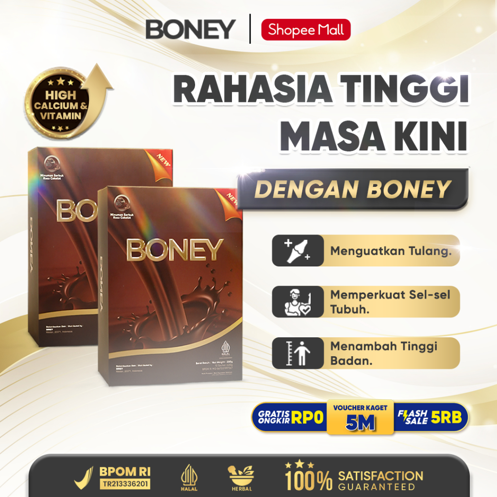 

Susu Boney / Paket 2 Kotak Peninggi / Naik 5-15 Cm/ Bpom Approved