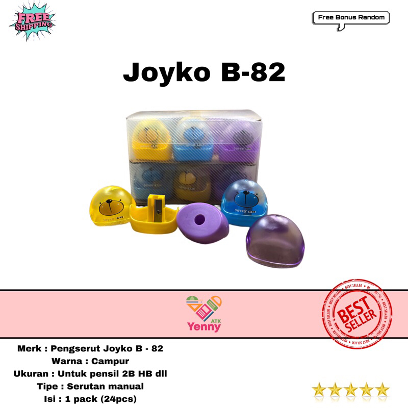 

Rautan Joyko B-82 / Serutan Joyko B-82 / Pengserut Joyko B-82 1 Pack Isi 24 Pcs