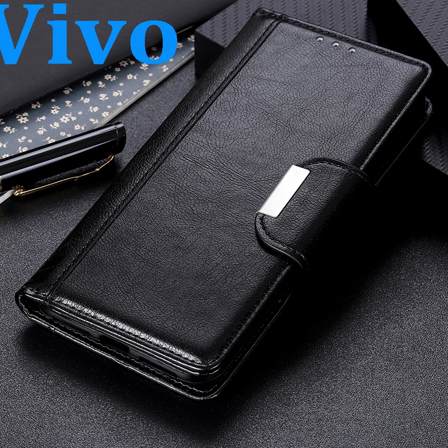 Stok terbatas  Vivo V3eV3V3 Pro V29e V29 5G Y56 Y27s Y36 Y27 Y17s Y16 Leather Premium kulit Kasus ca