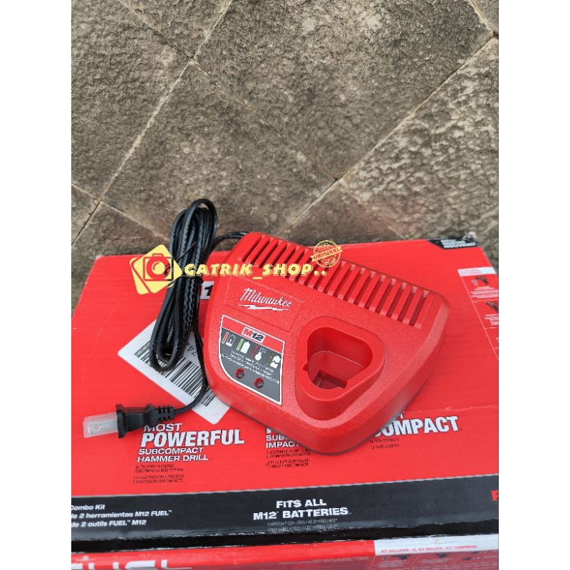 Charger Milwaukee M12 120V Cas Baterai Milwaukee M12 Charger Cordless 12V