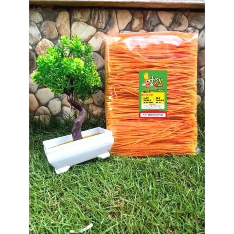 

RB [Grosir] Mie Lidi Kemasan Kiloan Renyah Anti Keras/Mie Lidi Premium Aisy Snack