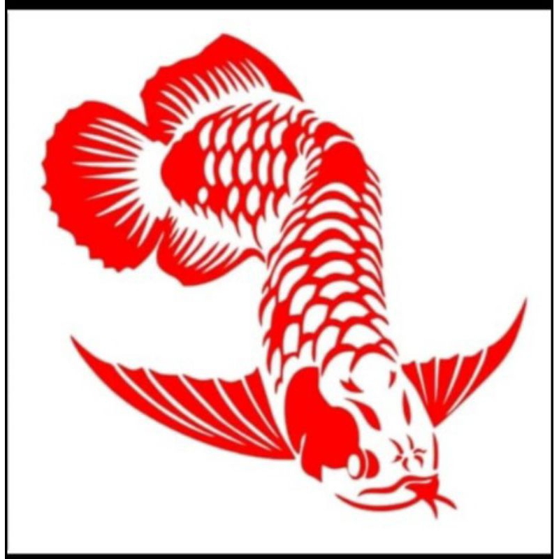 

STICKER IKAN ARWANA CUTTING UKURAN 15CM