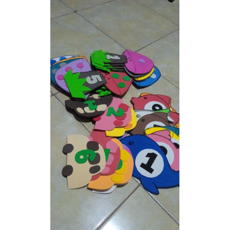 

Hiasan kelas RA, TK, PAUD, SD. Angka 1-10