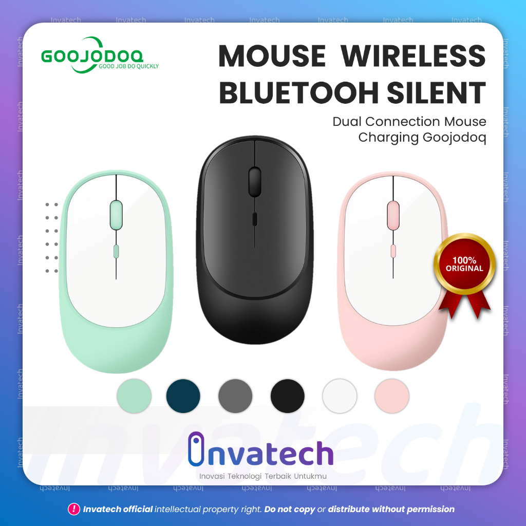 Mouse Wireless Bluetooth Goojodoq Jovitech Bluetooth Mouse Wireless Silent Ultra Tipis Portable Rech