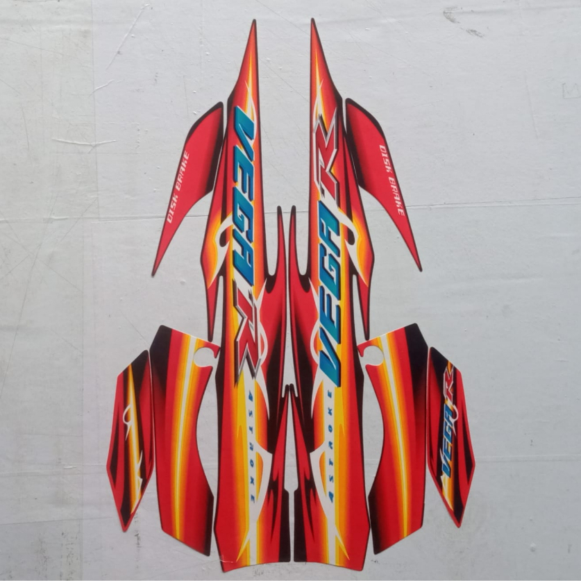 Striping Sticker Yamaha Vega R 2007 Stiker Lis Body Motor Yamaha Vega R 2007 New
