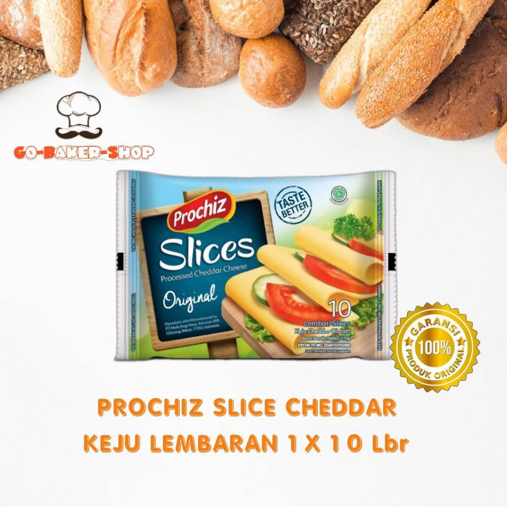 

Prochiz slices original keju cheddar 1 x 10 lembar