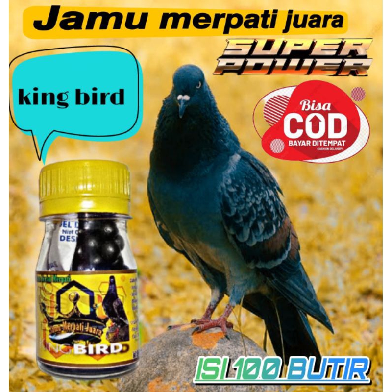 JAMU MERPATI 3 KING BIRD ISI 100 PIL EXTRA POWER JP doping  merpati kolong losdorstut door raja puku
