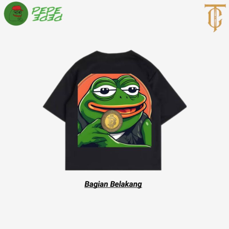 KAOS PEPE CRYPTO|PEPE COIN|T-SHIRT PEPE|BAJU CRYPTO|BAJU PEPE|PEPE|KRIPTO|KAOS KEKINIAN|KAOS DISTRO|