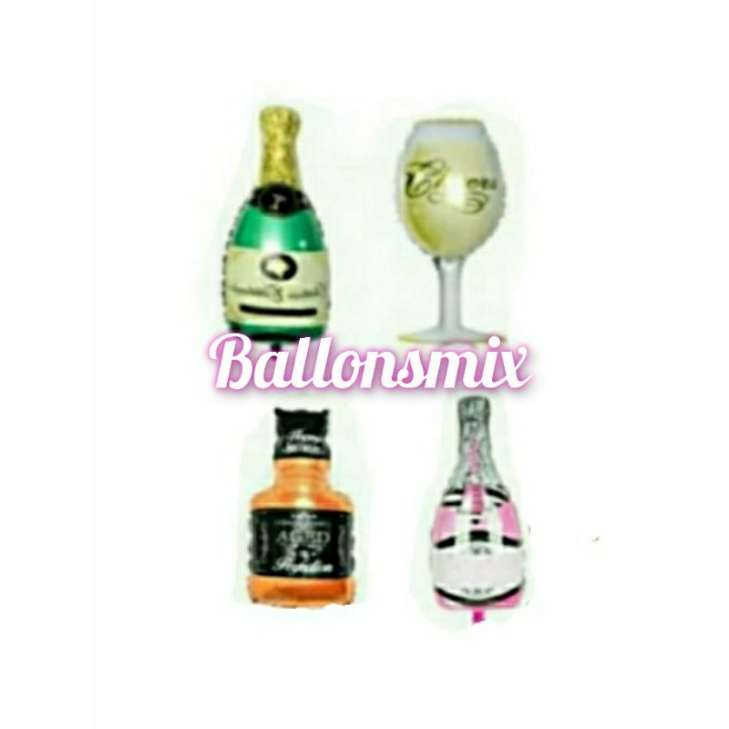 Ballonsmix Balon Foil Botol minuman mini  / balon dekorasi ulang tahun / balon Botol champange