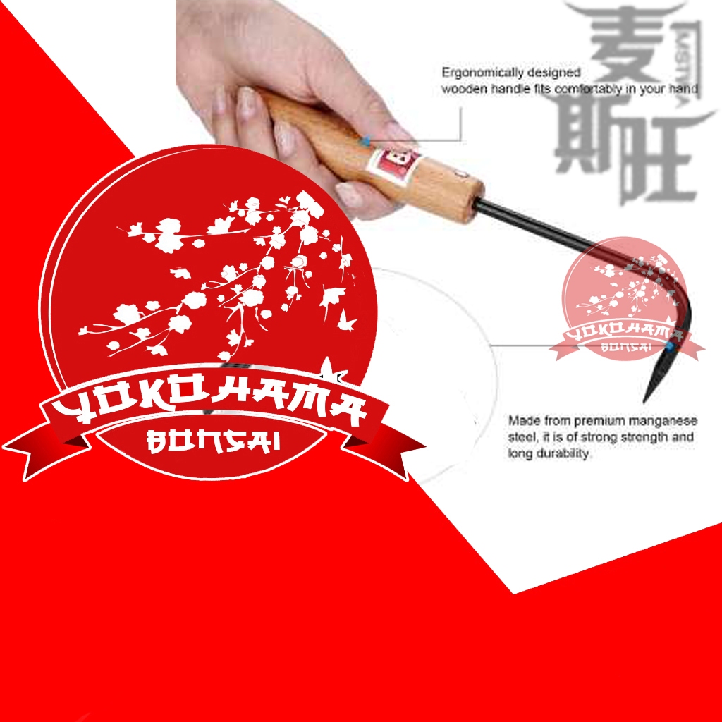 YOKOHAMA BONSAI-ALAT BONSAI GARUKAN & PENGAIT AKAR PREMIUM Import