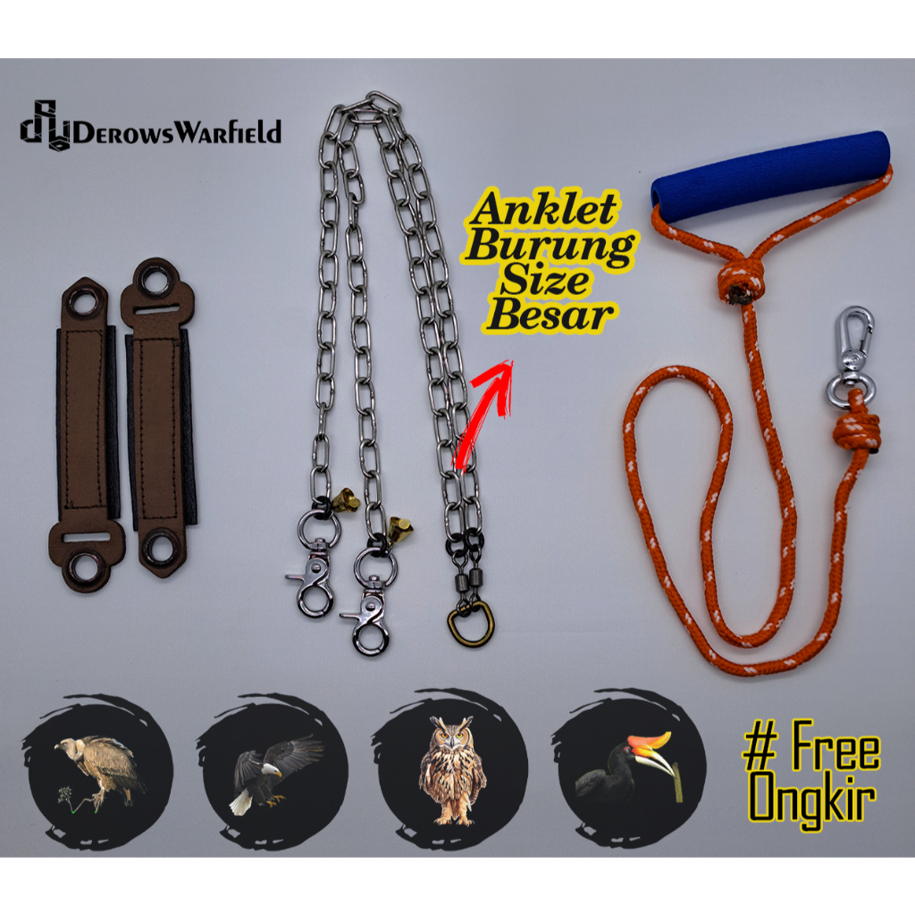 Anklet Elang Anklet Burung Hantu Angklet Elang Angklet Owl Anklet Bubo Anklet Rangkong Rantai Burung
