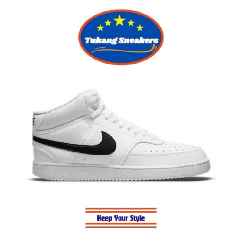 Sepatu Sneakers Pria Nike Court Vision Mid Next Nature White DN3577101